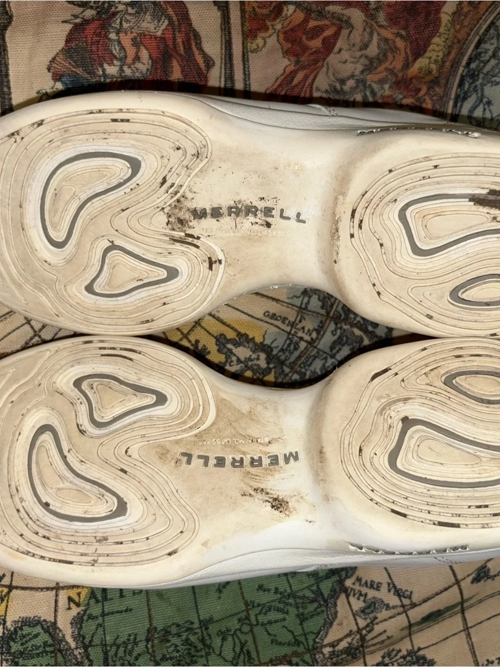 Merrell White Leather Lace-Up Oxford Shoes